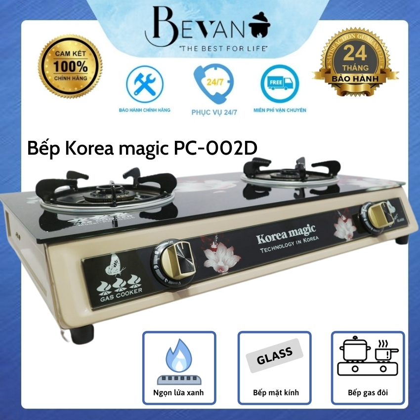 [ SIÊU PHẨM 2020 ] Bếp Gas Dương 2 lò Korea Magic PC-002D6 Tinh Tế , Sang Trọng Phù Hợp Với Mọi Gia Đình