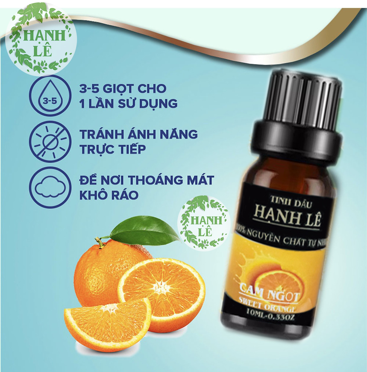 TINH DẦU CAM NGỌT HẠNH LÊ 100% NGUYÊN CHẤT TỪ THIÊN NHIÊN 10ML