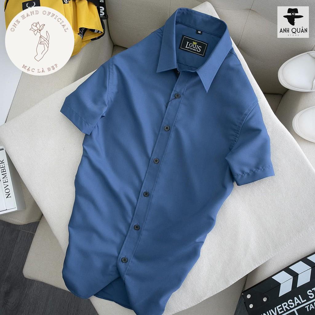 Sơ Mi Cộc Tay 1 Sơ Mi Nam Bẻ Cổ Chất Lụa Phù Hợp Đi Chơi Và Đi Làm - Mặc Là Đẹp - Mã SMHCT