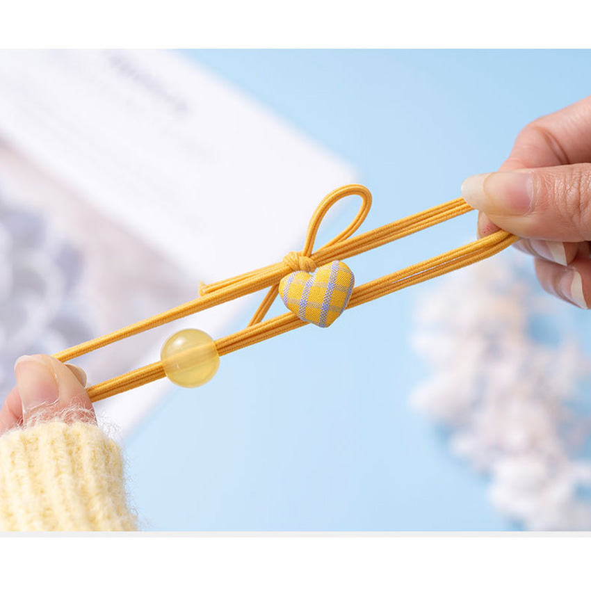 Dây buộc tóc nữ trái tim vải NASI dễ thương phong cách hàn quốc thun cột tóc nữ co giãn tốt phụ kiện tóc