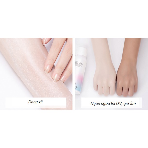 Xịt chống nắng MayCreate nâng tone,chống nước 150ml