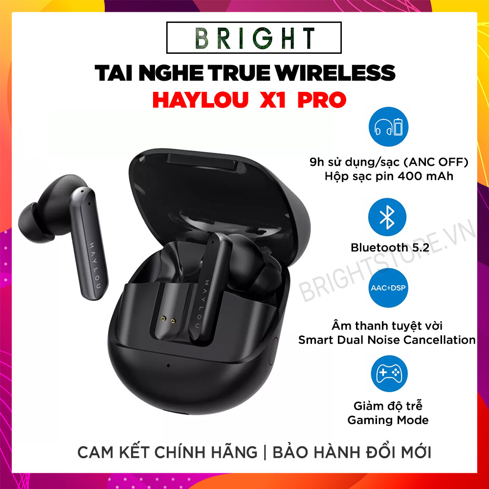 Tai Nghe True Wireless HAYLOU X1 Pro Smart Dual Noise Cancellation - Hàng Chính Hãng