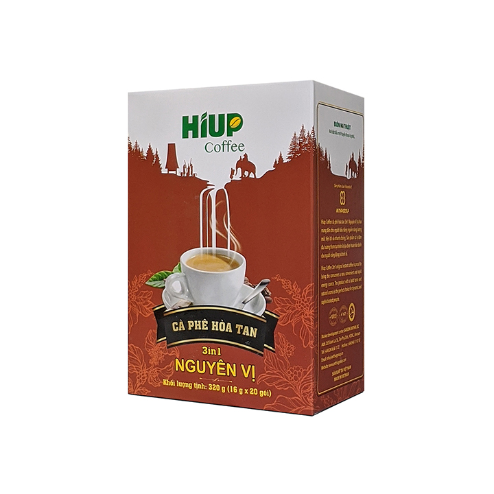 Cà phê sữa hòa tan 3in1 uống liền - Hiup Coffee - Hộp 20gói x 16g - Thơm, chuẩn vị