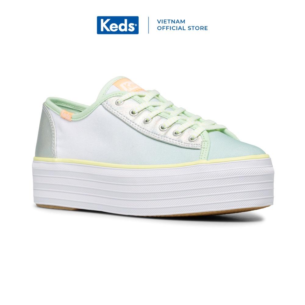 Giày Keds Nữ- Tripple Up Fade Canvas Green- KD066009