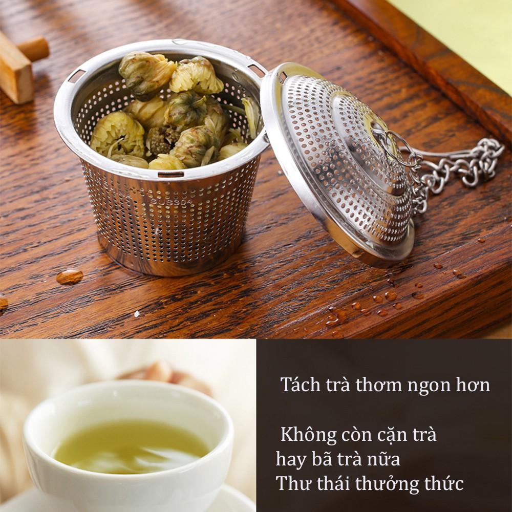 Lọc trà thả ấm Inox 304 cao cấp trọn đời không han gỉ - Lọc gia vị nấu ăn - bã thuốc bắc tiện lợi