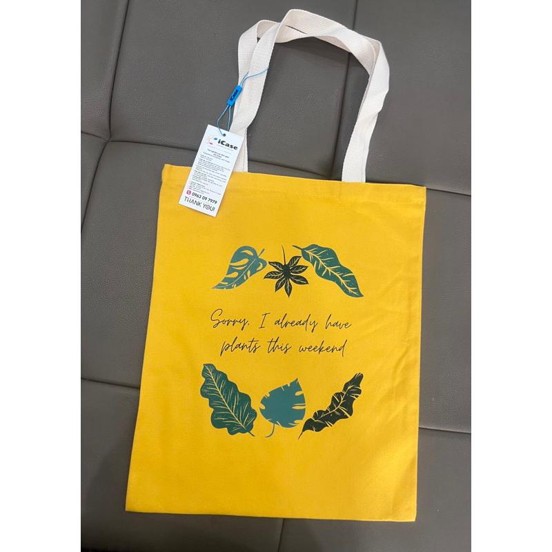 Túi Vải Tote Canvas dầy dặn iCase in hình in chữ siêu đẹp - Hàng việt nam xuất khẩu