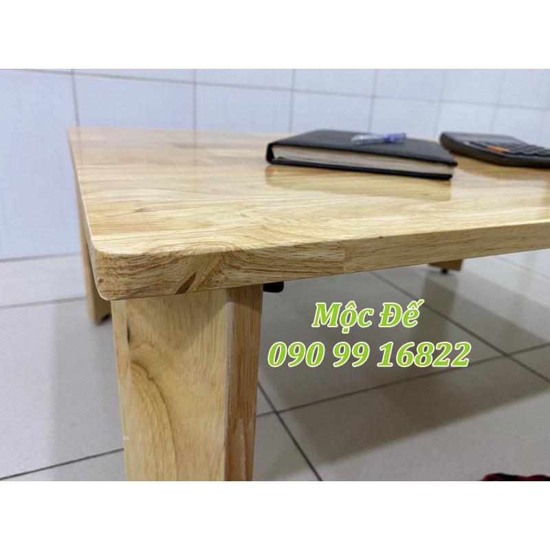 Bàn Trà Gỗ Cao Su Xếp Gọn MỘC ĐẾ Size 100x50cm - Ngồi Bệt Kiểu Nhật Hiện Đại Sang Trọng