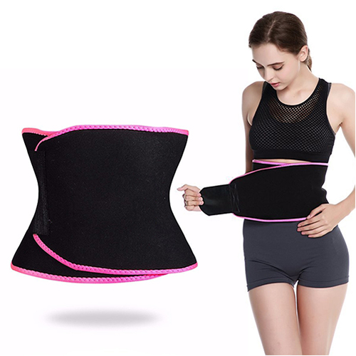 Đai nịt bụng hỗ trợ giảm mỡ bụng Sweet Sweat Waist Trimmer - Viền hồng, đen, vàng - Giao ngẫu nhiên