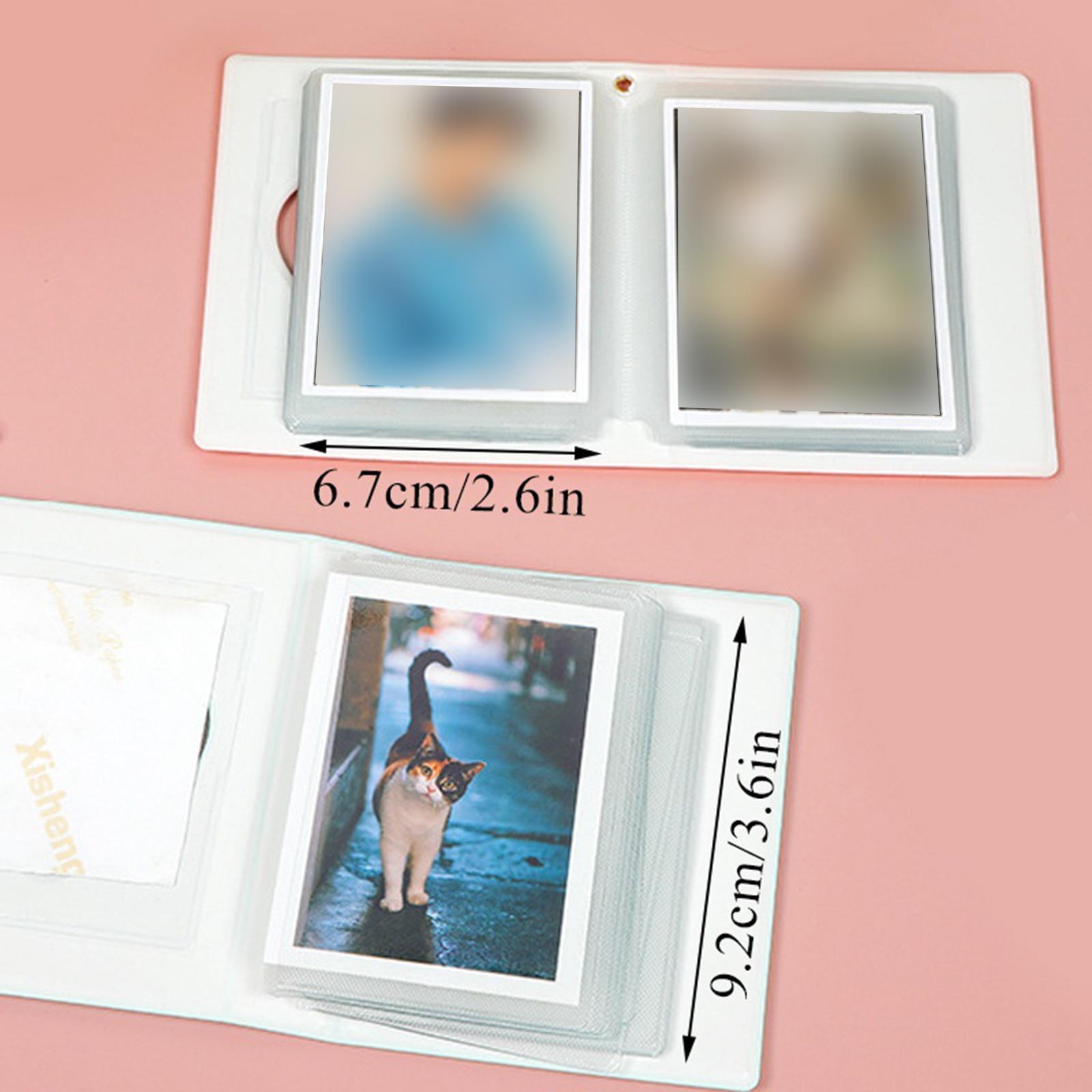 2Pieces Cute 3 inch Photo Card Holder with Love Heart Pendant Mini Album