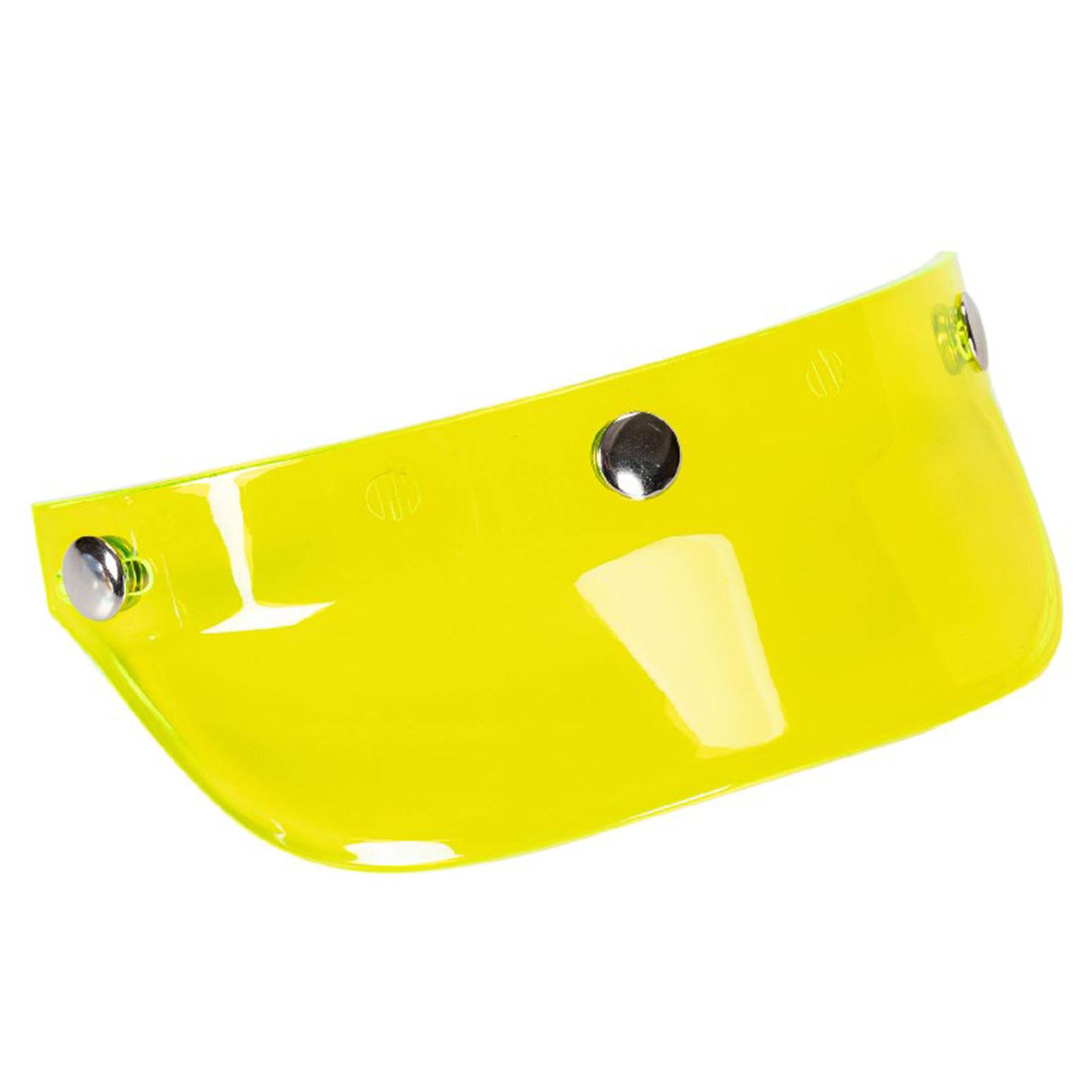 Universal Motorcycle 3 Snap-Button Visor Flip Up Down Open Face Helmet Wind Shield