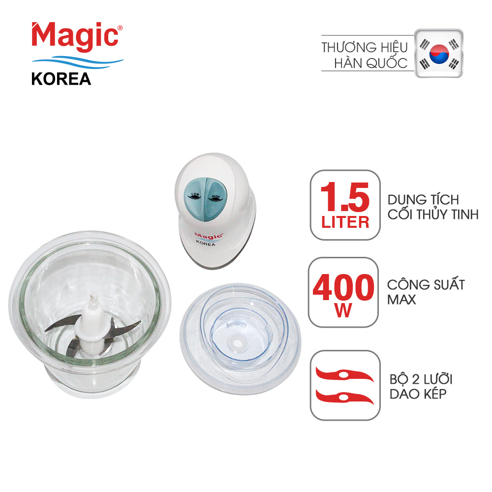 Máy Xay Thực Phẩm Hai Lưỡi Kép Magic A-04 (400W) - Hàng chính hãng