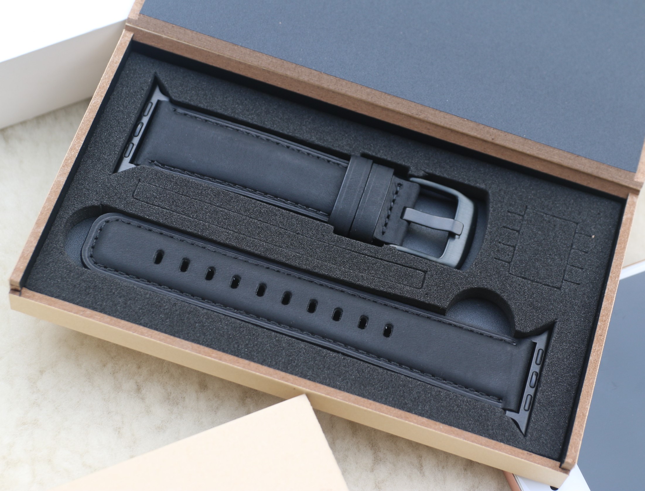 Dây Da Thay Thế Dành Cho Apple Watch Da Bò Sáp 2 Lớp Vintage Khóa Thép 316L Dành Cho Series SE 7| 6 | 5 | 4 | 3 | 2 | 1