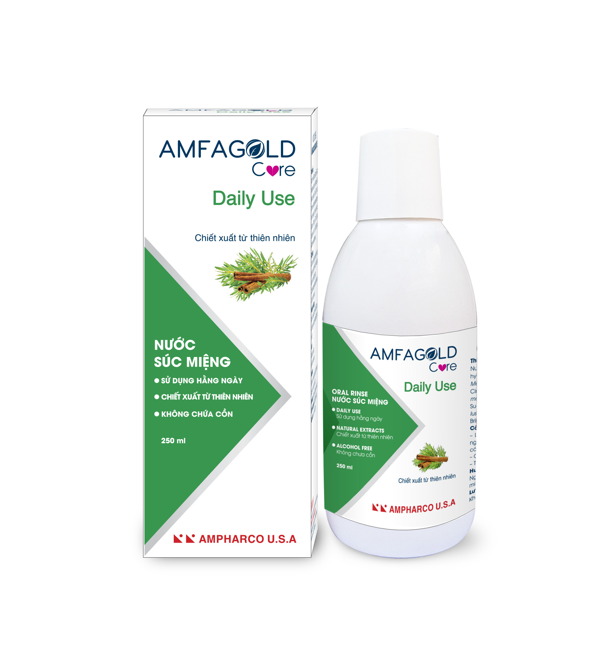 Combo 3 chai nước súc miệng Amfagold Care Daily Use