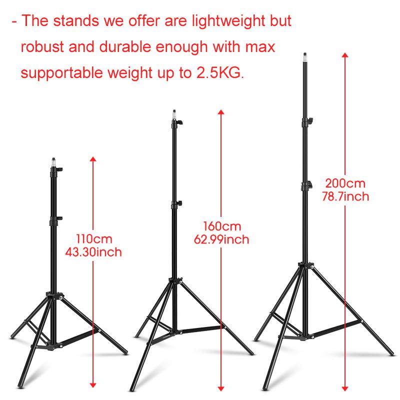 Chân Máy 160/200Cm Cho Điện Thoại Và Máy Ảnh Chân Máy Vlog Đèn LED Có Giá Đỡ Điện Thoại Gậy Chụp Ảnh Chân Máy Đứng Sàn Màu Sắc: 2.0M Chân Máy 6 Cái