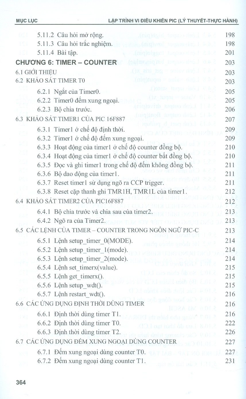 Lập Trình Với Vi Điều Khiển PIC (Lý Thuyết - Thực Hành) (Tài liệu dùng cho các trường Đại học, Cao đẳng chuyên ngành Điện - Điện tử - Cơ điện tử - Viễn thông - Tự động điều khiển - Kỹ thuật máy tính)