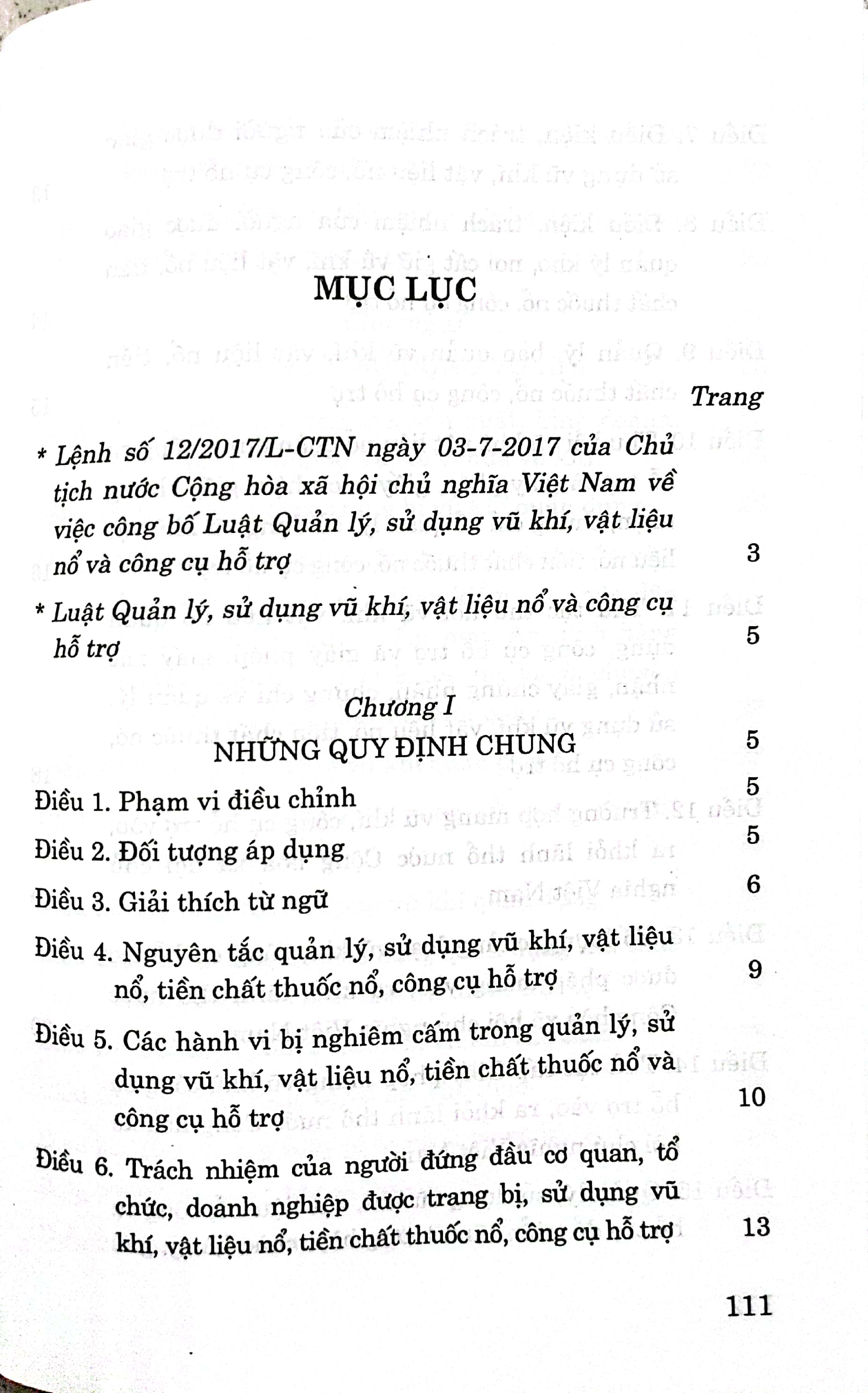 Luật Quản lý, sử dụng vũ khí, vật liệu nổ và công cụ hỗ trợ