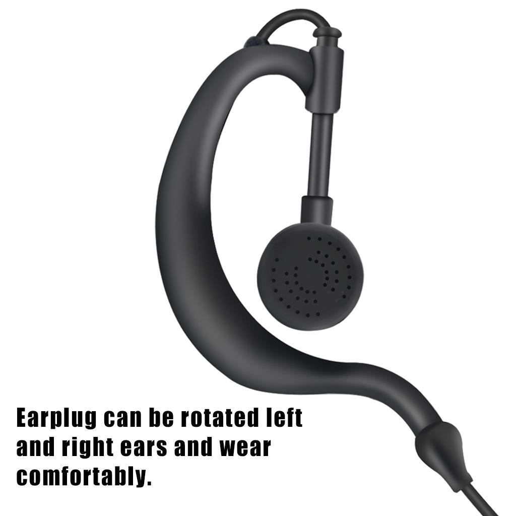 5Pieces 2  G Shape Clip-Ear Headset Earpiece with PTT for