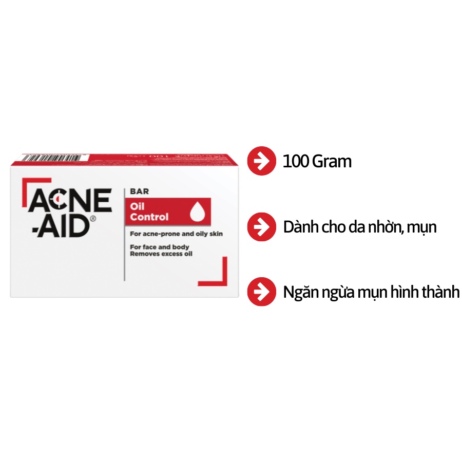 Xà phòng rửa mặt ACNE - AID SOAP BAR 100gr - Cho Da Nhờn Và Mụn