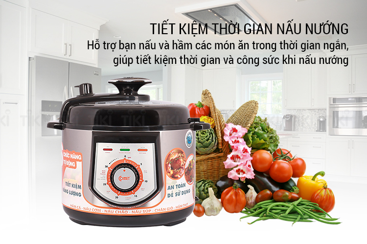 Nồi Áp Suất Comet 6L CM6151 - Hàng Chính Hãng