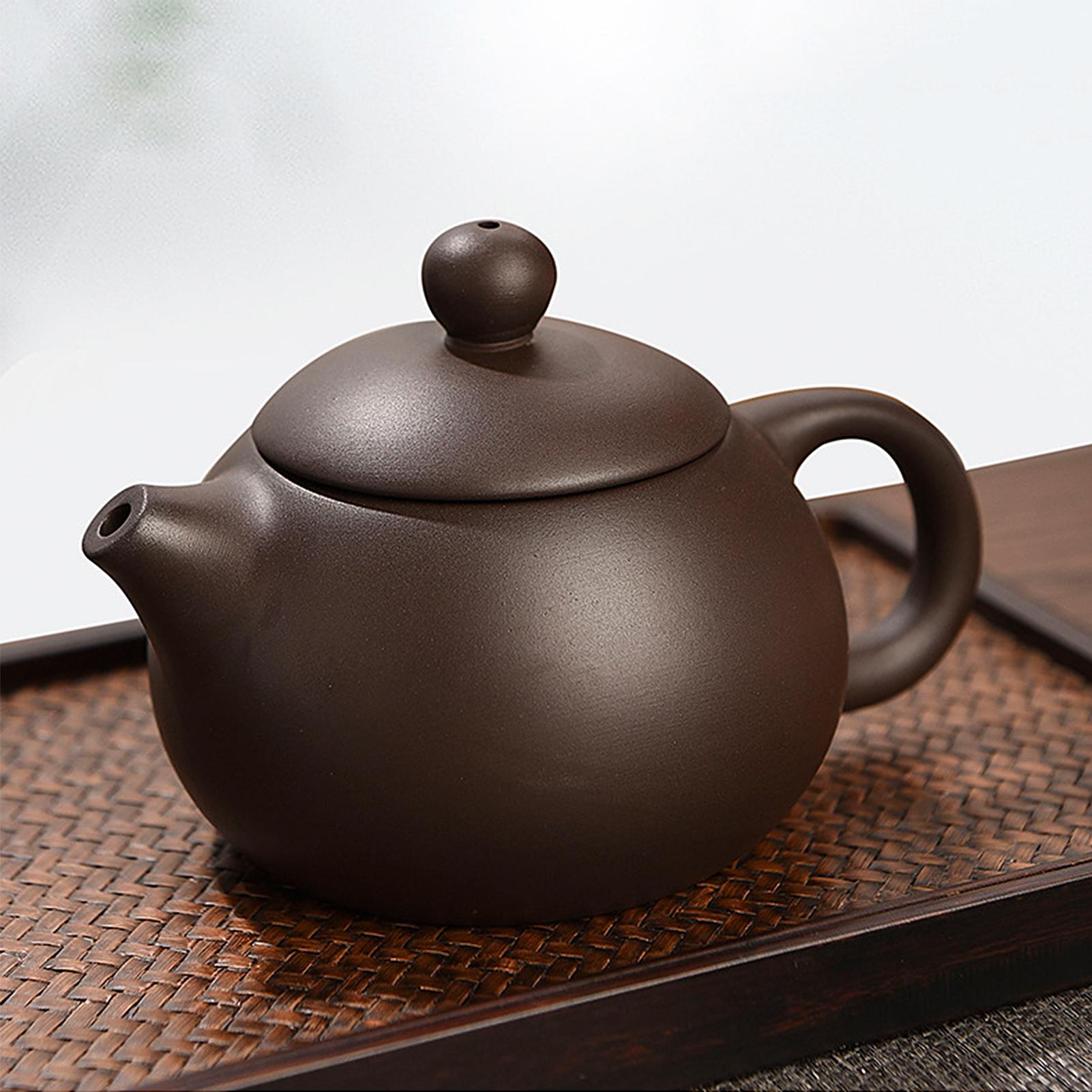 Ceramic Purple Sand Tea Set Portable Outdoor Travel Tea Pot and Cups Set with Towel Tea Canister and Carry Bag