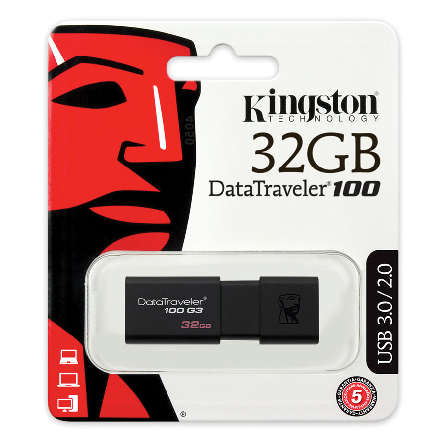 USB Kingston DT100G3 32GB Data USB 3.0 - Hàng Chính Hãng
