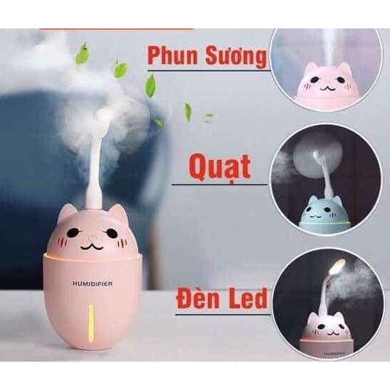 Mèo phun sương 3 chức năng trong 1 - phun sương - đèn led - quạt