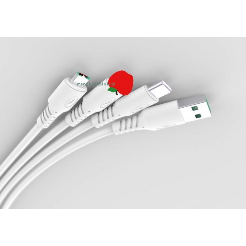 Ưu đãi đặc biệt miễn phí vận chuyển cáp sạc một đến ba mạ vàng cáp dữ liệu ba trong một đa chức năng cho xe hơi thích hợp cho Android Cáp điện thoại di động Huawei Huawei Apple