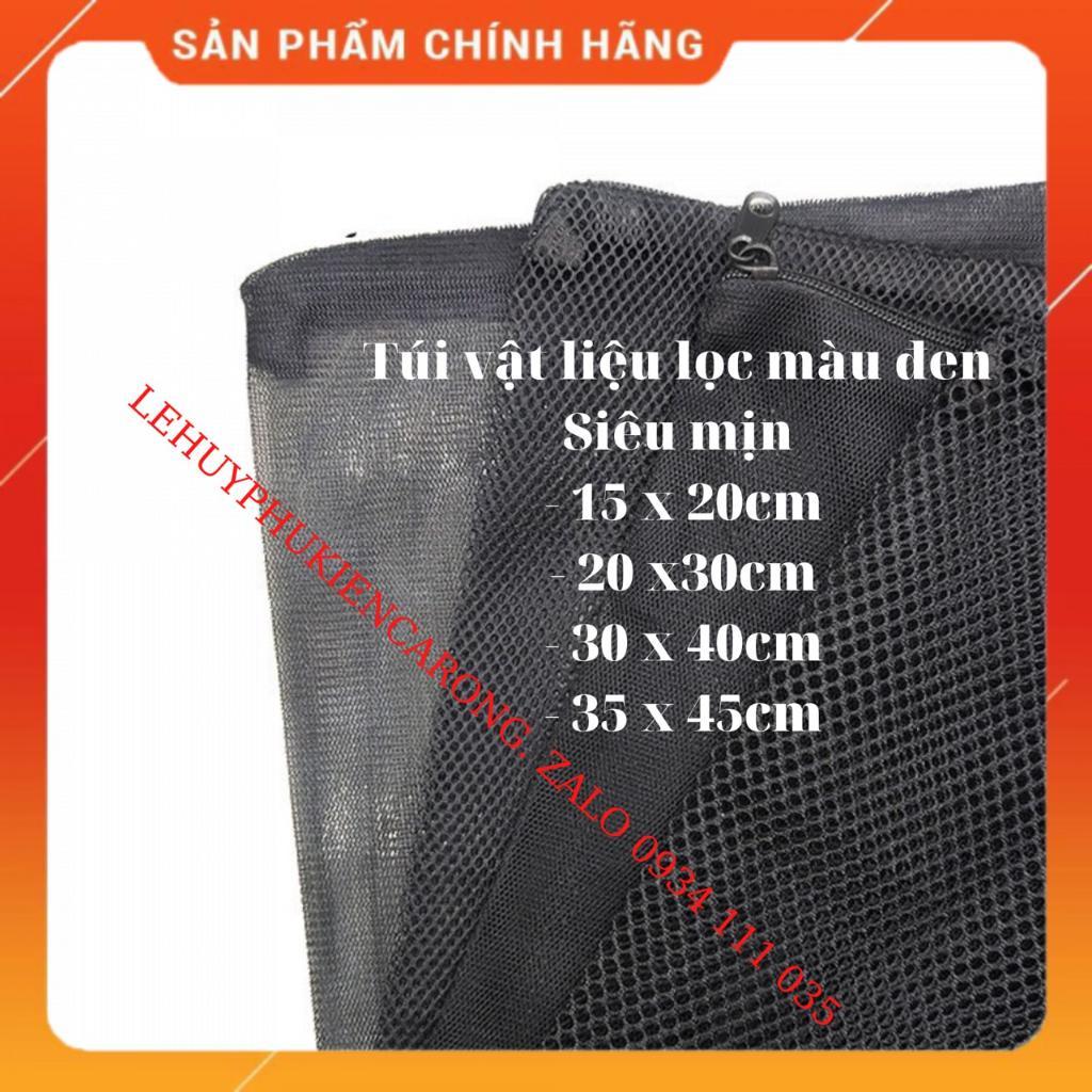 Túi Đựng Vật Liệu Lọc Màu Đen Có khóa Kéo Đủ Kích Thước 15x20cm, 20x30cm, 30x40cm, 35x45cm