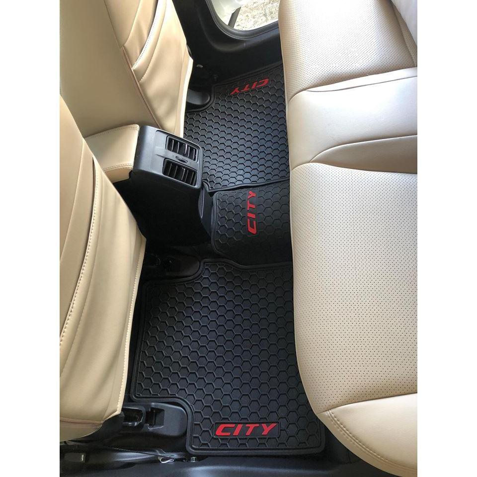City, thảm lót sàn cao su honda city 2015-2019 ko mùi, cao su đúc