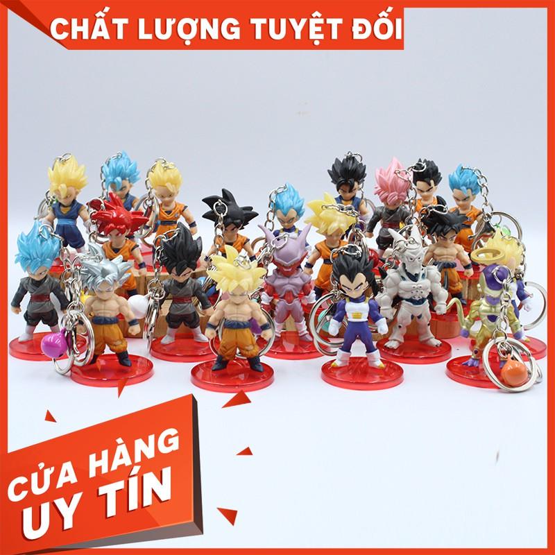 Móc khoá Dragon ball có chuông 21 mẫu kèm đế trưng bày