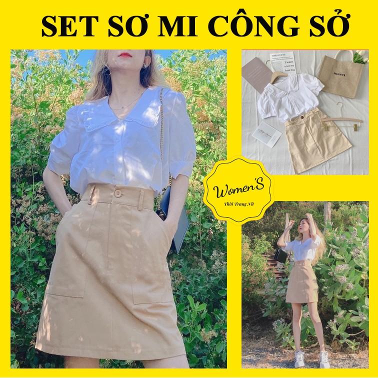Set áo somi CV công sở à ạ