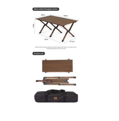 Bàn nhôm dã ngoại cuộn trứng loại có giá treo NatureHike CNK2300JJ019