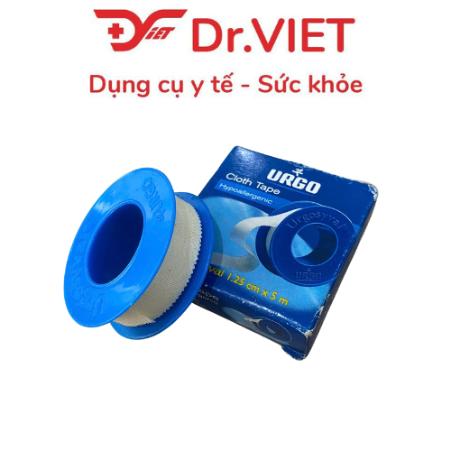 Băng Keo Y Tế Vải Lụa Urgosyval 1.25cm x 5m Chính Hãng Urgo Pháp – Cố Định Gạc Và Kim Truyền Chắc Chắn, Dịu Nhẹ Với Da, Độ Bám Cao, Thoáng Khí, Không Đau Khi Tháo, Phù Hợp Sử Dụng Trong Gia Đình Và Cơ Sở Y Tế, An Toàn Cho Da Nhạy Cảm