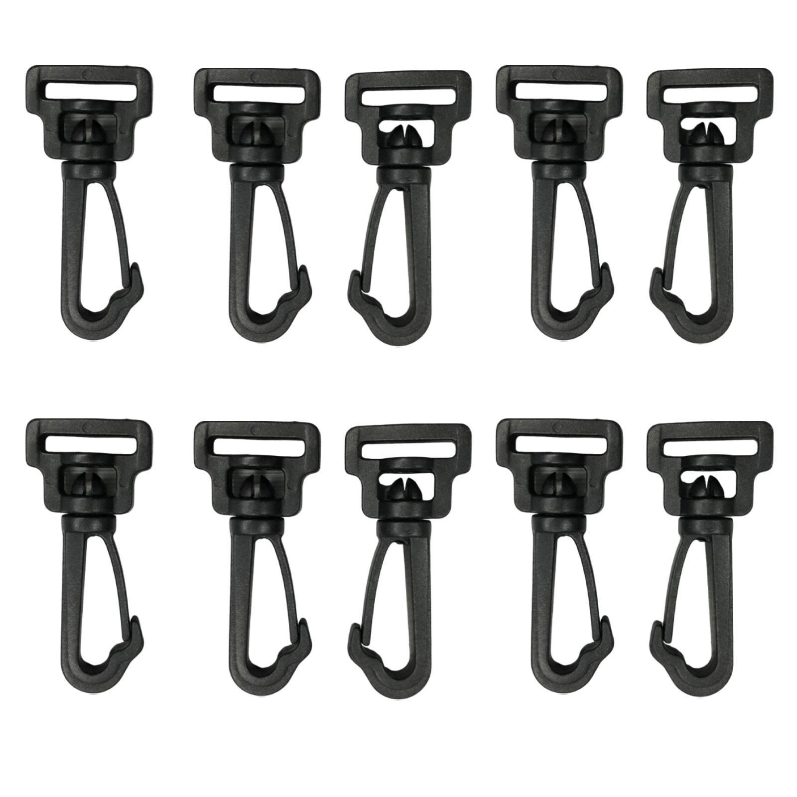 10Pcs Swivel Snap Hook Swivel Clip 0.6" Inner Diameter 360 Degree Rotation Webbing Strap Buckle Lobster Claw Clasps for Handbags