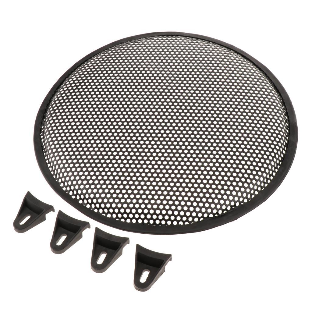 2Piece Speaker Grills Cover Case with Screws Audio Accessoric Black 12inch