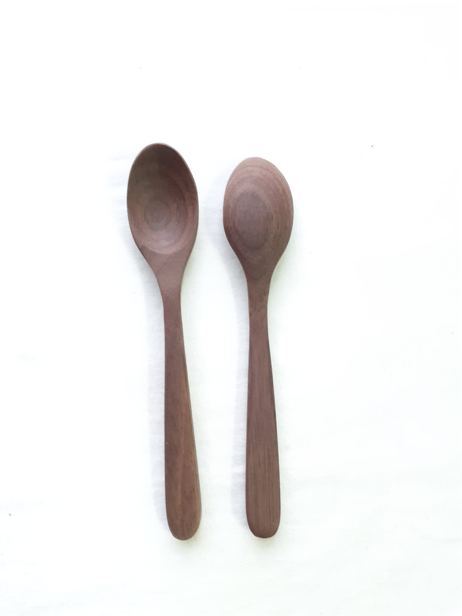 Bộ 6 thìa. muỗng uống cafe, sinh tố gỗ óc chó màu nâu 13.5 cm x 2.5 cm