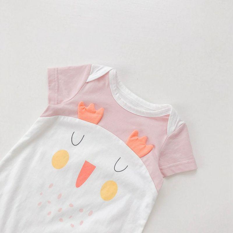 Body cộc tay cho bé chất thun cotton loại 1 co giãn thoải mái và mềm mịn (5kg - 13kg)