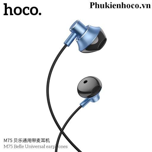 Tai nghe dây HOCO M75 CÓ MICRO ĐÀM THOẠI JACK 3.5MM Dành cho điện thoại iPhone iP Huawei Samsung Oppo Realme - hàng chính hãng