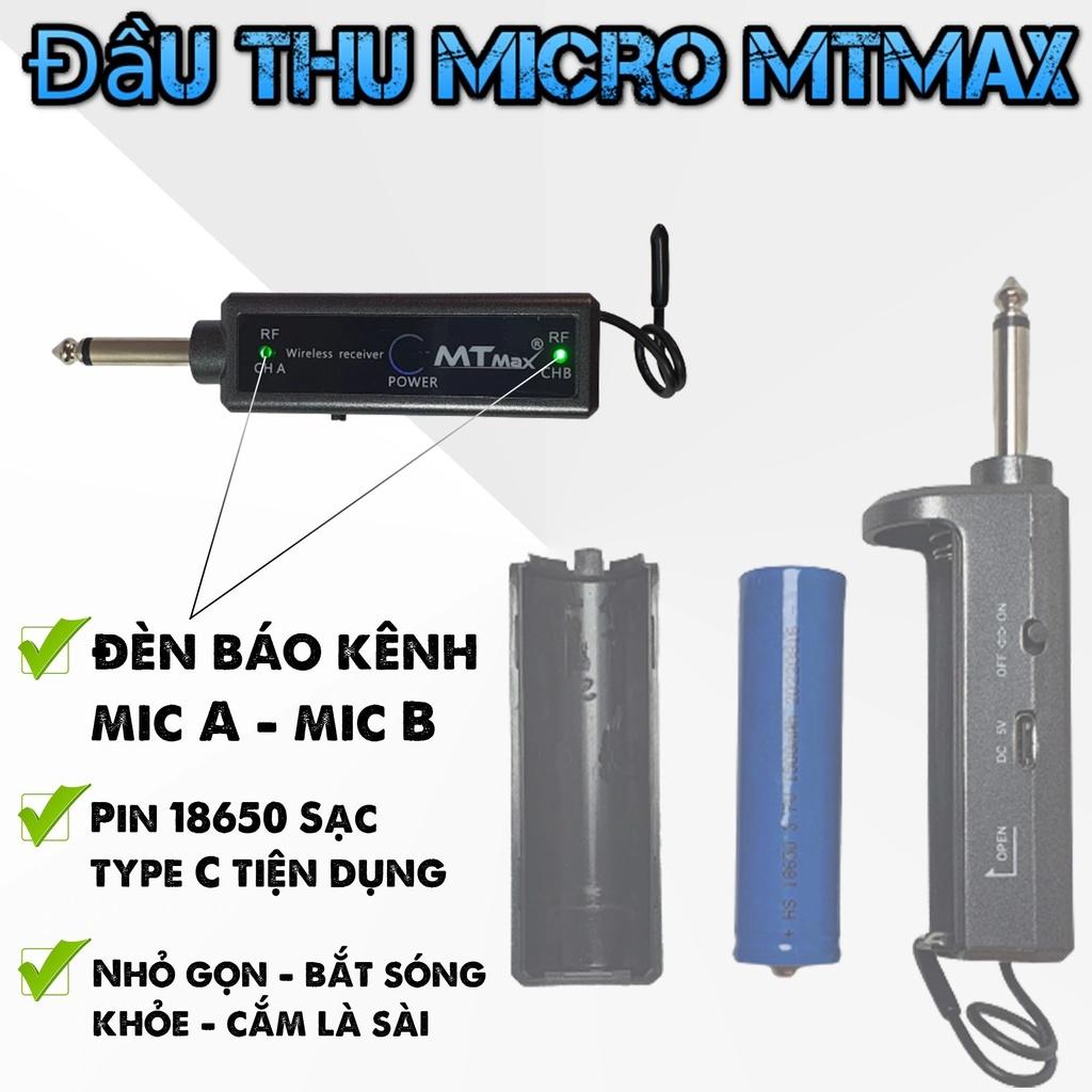 Micro Không Dây Có Nâng Tiếng, chỉnh được âm lượng, hát nhẹ, MTMax Q03 karaoke, mẫu mới sang trọng