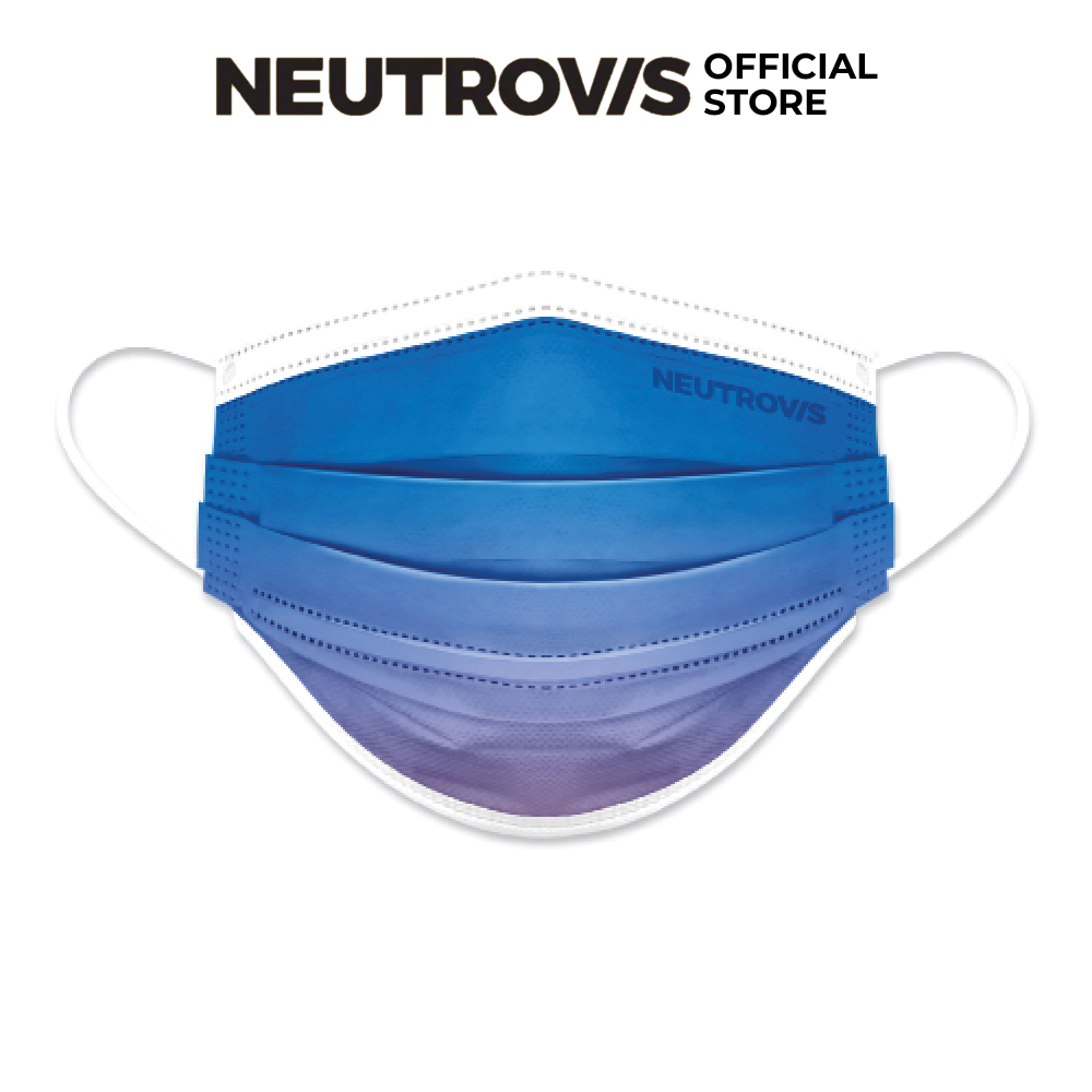 Khẩu Trang Cao Cấp Kháng Khuẩn 3 Lớp Neutrovis - Blue Aurora (30 Cái/Hộp)
