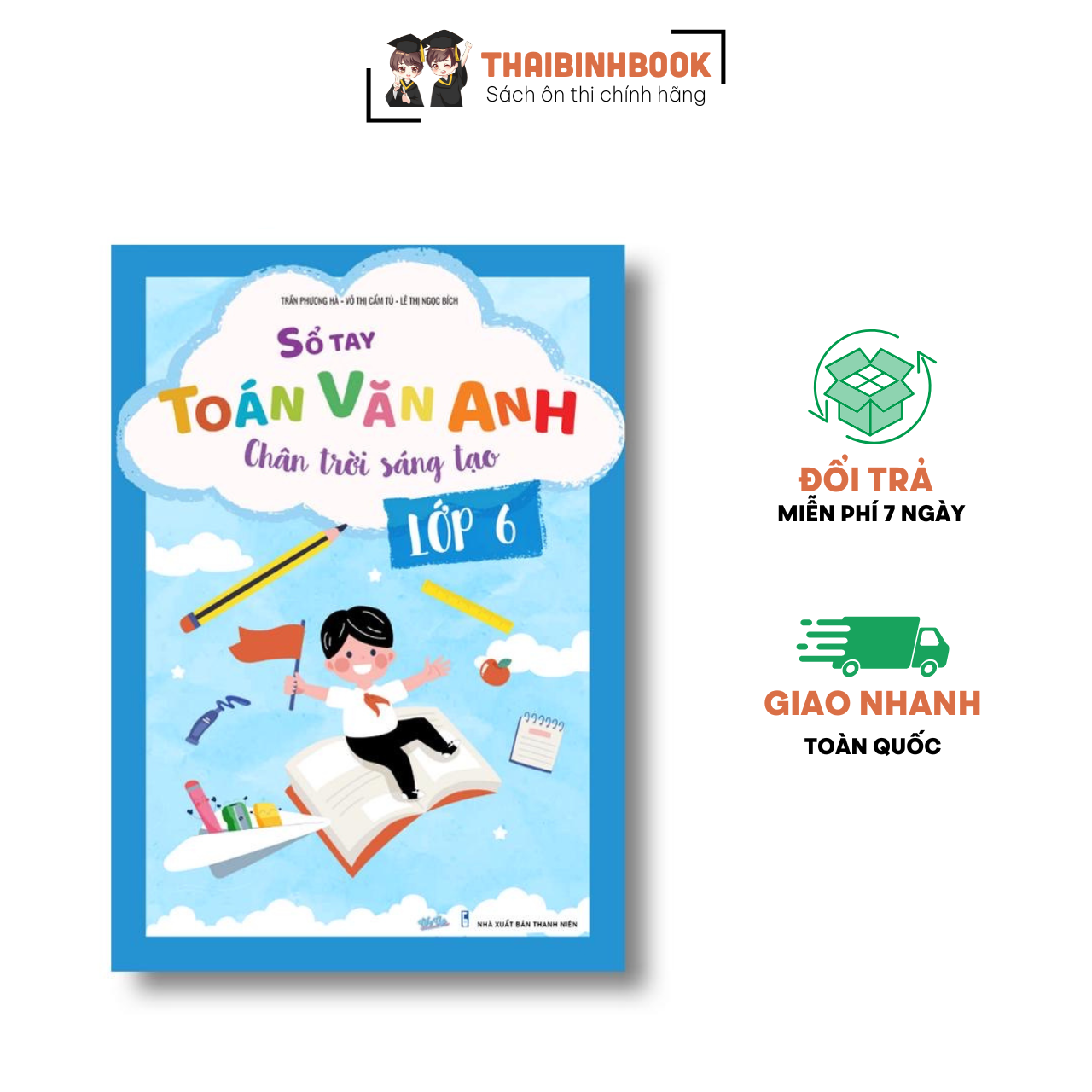Sách Sổ Tay Kiến Thức Toán Văn Anh Lớp 6