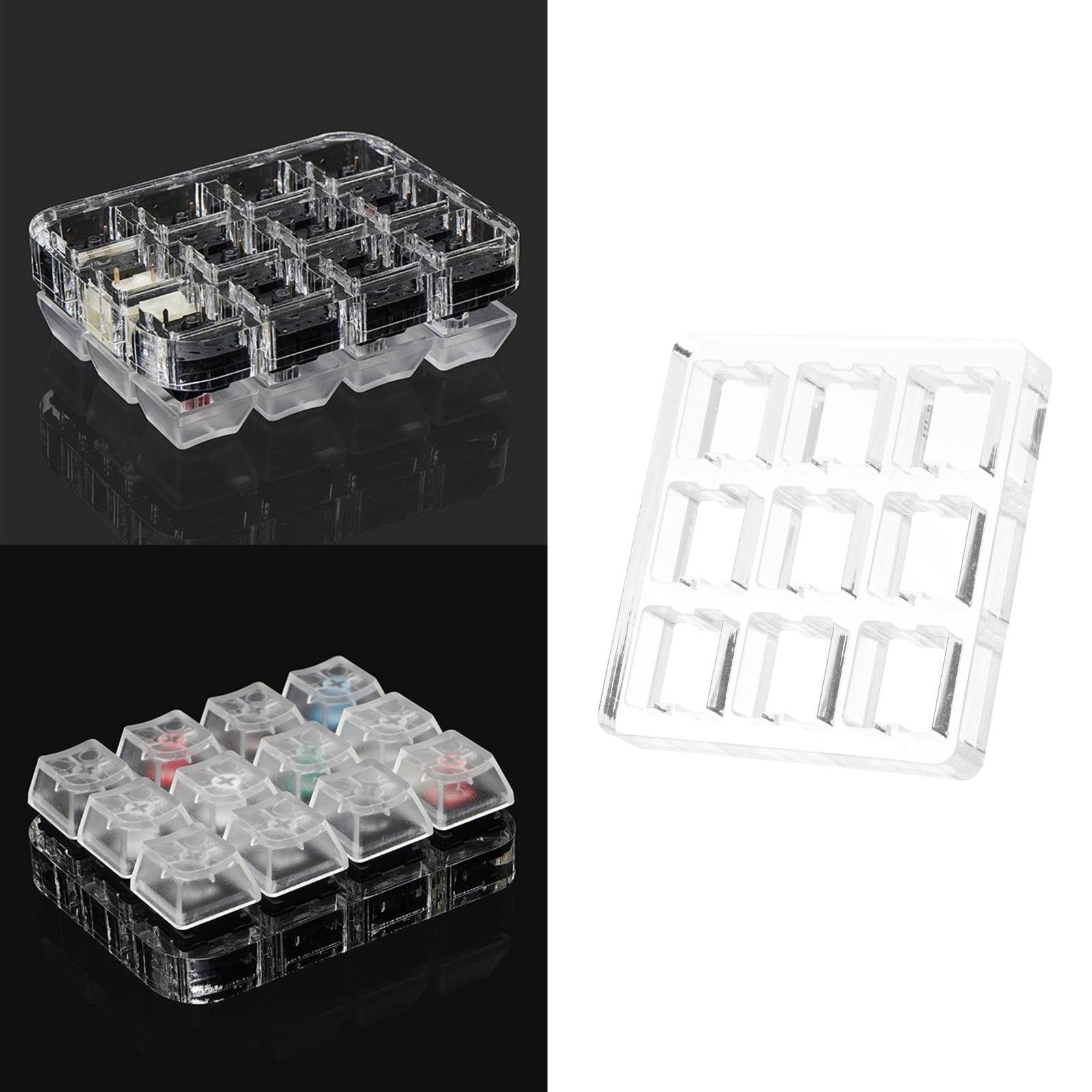 2 Pieces Transparent Switch Tester Base Acrylic Plate for Cherry Mx Switch