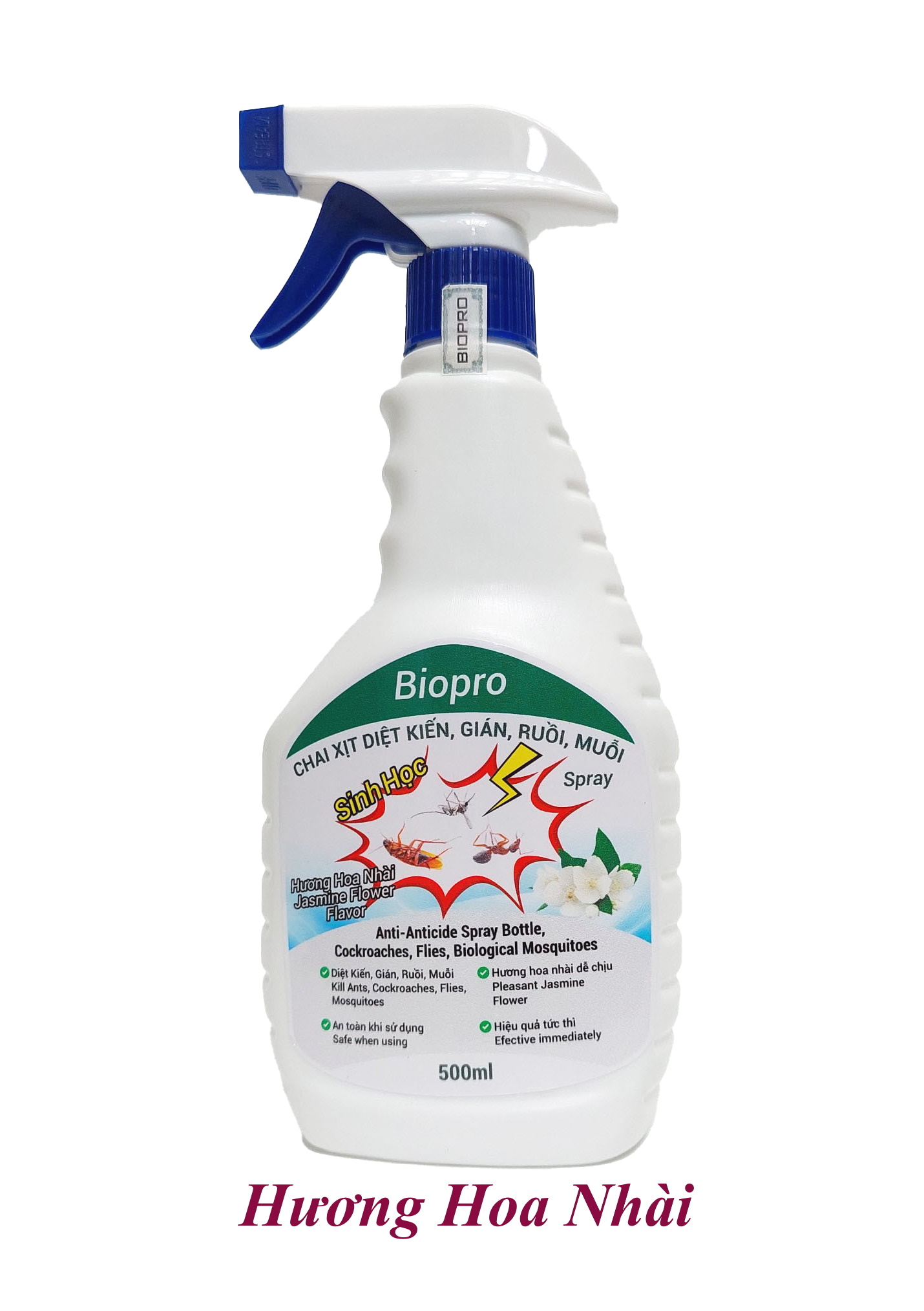 Thuốc xịt sinh học Diệt kiến Diệt gián Diệt ruồi Diệt muỗi Biopro Hương hoa nhài dịu nhẹ, an toàn, hiệu quả dài lâu