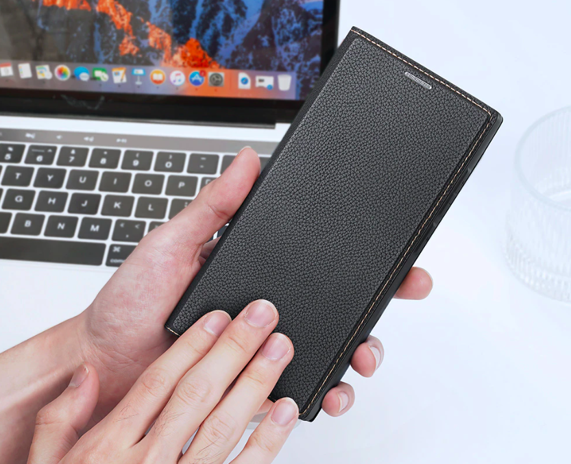 Bao da dành cho Samsung S23 Ultra hiệu Dux Ducis Skin X2 Series chống sốc có ngăn đựng thẻ - hàng chính hãng