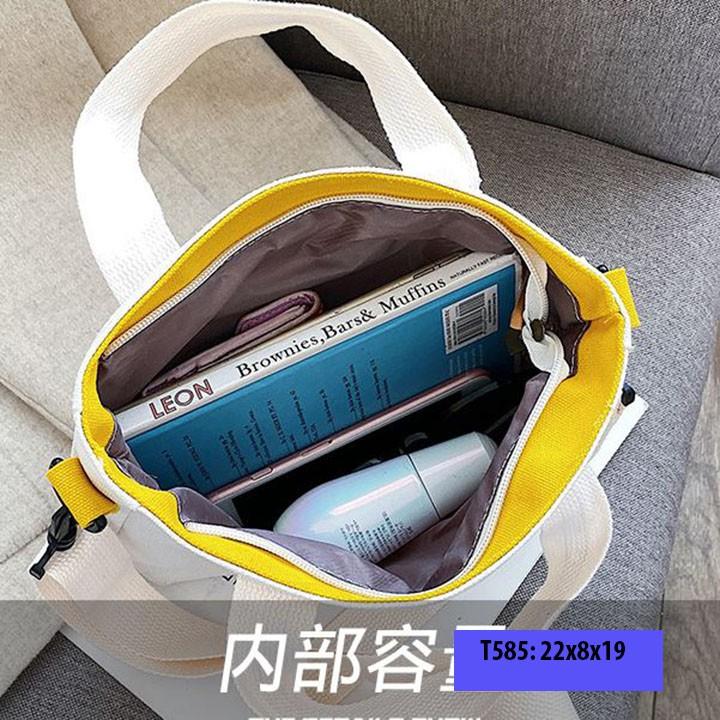 Túi tote vải bố cá tính phong cách hàn quốc T585