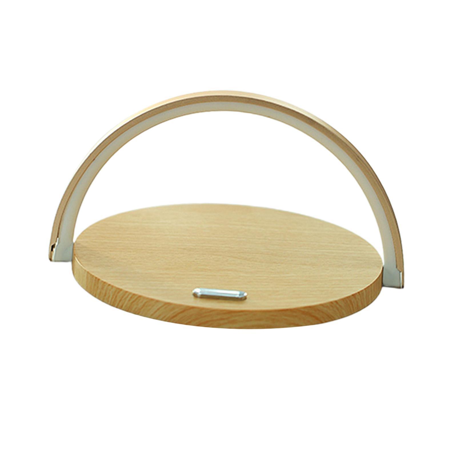 10W Wireless Charger Pad Night Lamp Light wood color