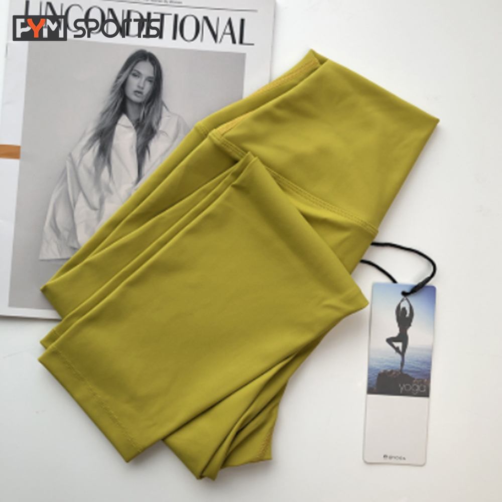 Quần legging dáng lửng trơn tập Yoga - Gym PYMSPORT - PYML045 nâng mông, lưng cạp cao