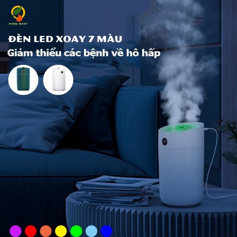 Máy khuếch tán tinh dầu cỡ lớn Humidifier dung tích 3L, đèn Led, không ồn, tạo độ ẩm phòng điều hòa, khuếch tán tinh dầu