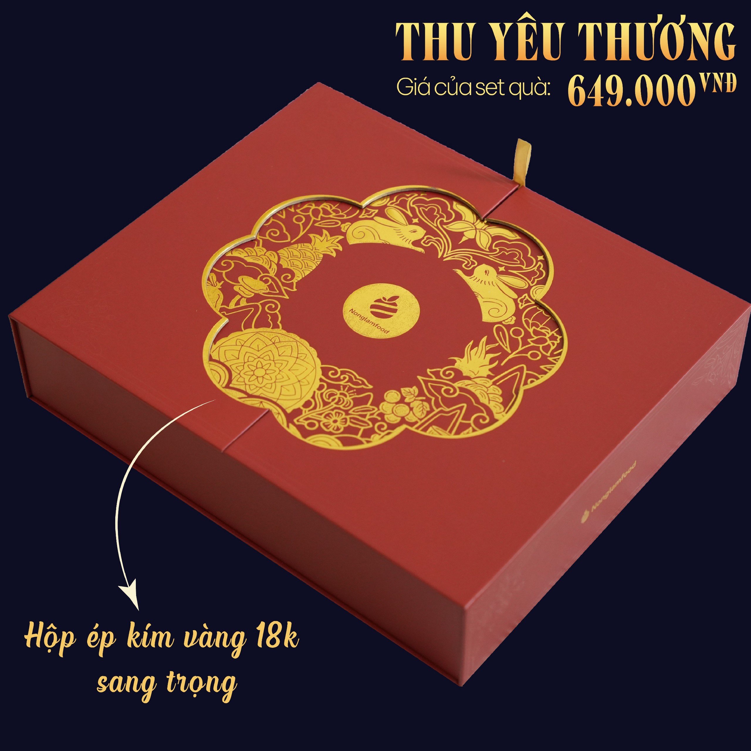 Set bánh trung thu ăn kiêng, ít ngọt Thu Yêu Thương Nonglamfood | Quà tặng healthy ý nghĩa cho người thân, đối tác