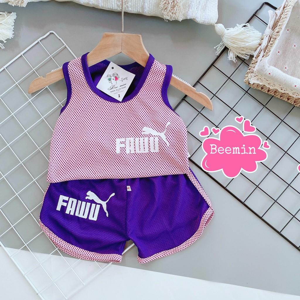 Bộ Ba Lỗ Lưới Chất Siêu Mát Cho Bé (Size 9-19kg )